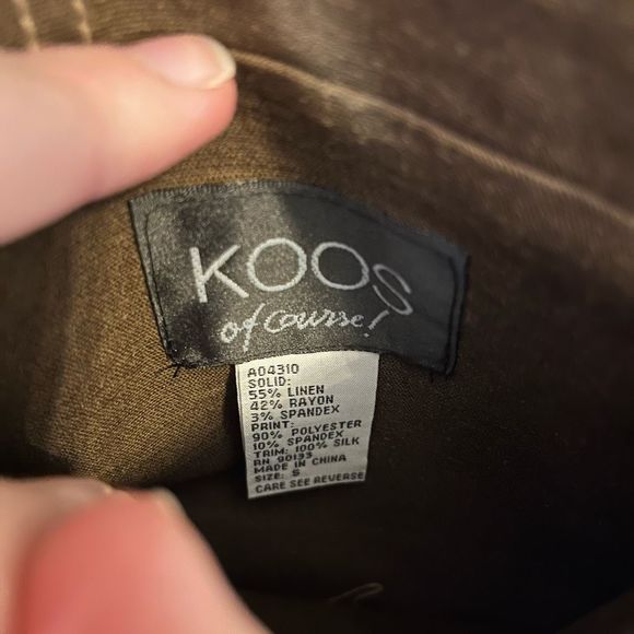 KOOS Of Course! Reversible Women's Jacket Size Small Polka Dot, Brown, Black, We - Picture 7 of 12